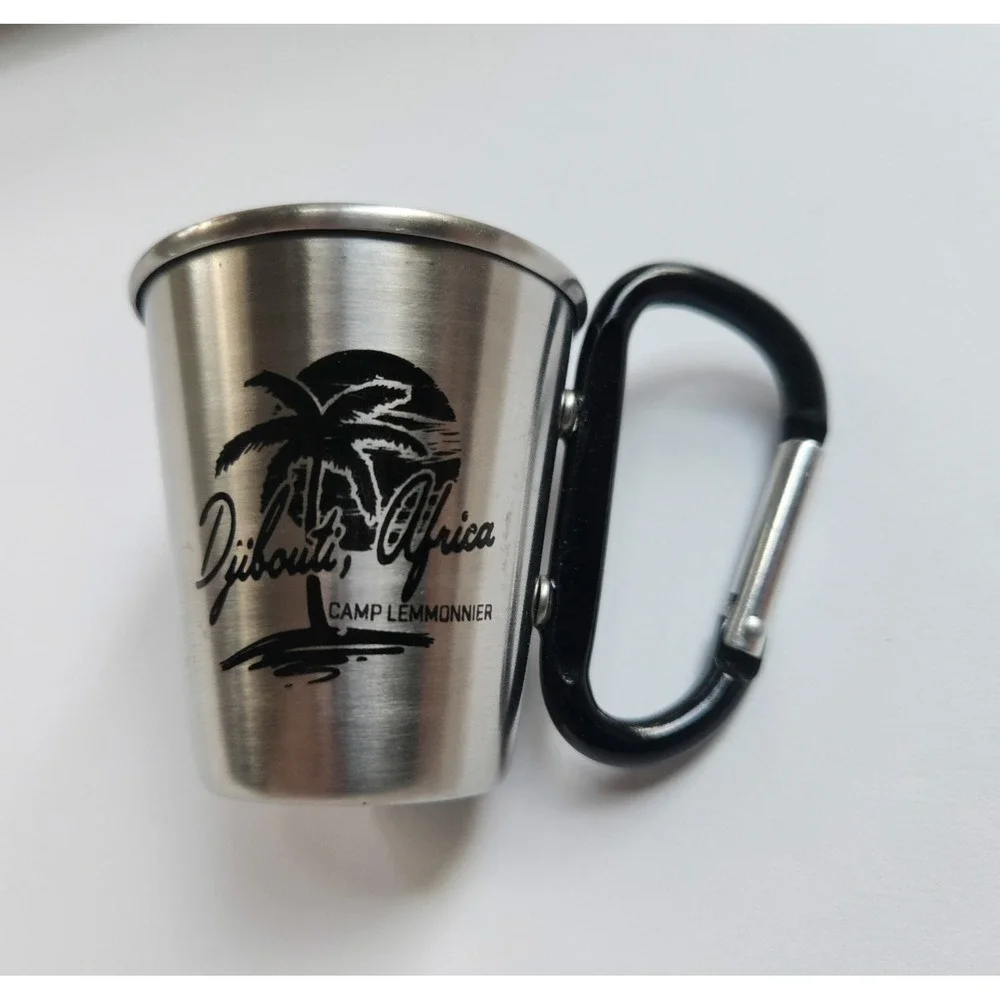 Camp Lemmonnier - Djibouti Africa -‎ Stainless Steel Carabiner Shot Glass
